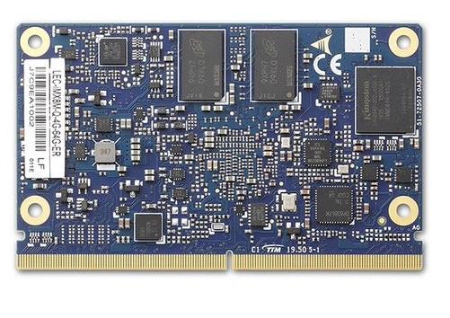 <br />Front (top) and back (bottom) views of a previous generation SMARC module based on the NXP iMX8M